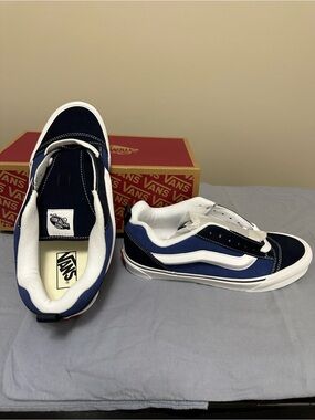 Vans Men’s Old Skool Sneakers — Navy, Black & White